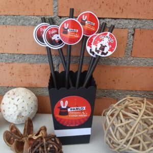 6 Pajitas personalizadas